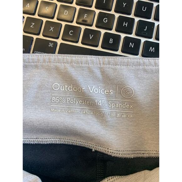 Outdoor Voices Women's Springs Leggings Tri Tone Black Grey Size Small - Picture 3 of 4